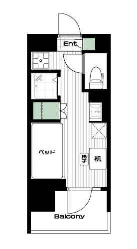 板橋本町駅の賃貸 58,500円 間取り図