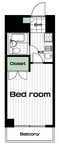 読売ランド前駅の賃貸 48,000円 間取り図