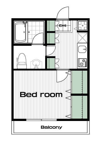 十条駅の賃貸 78,000円 間取り図