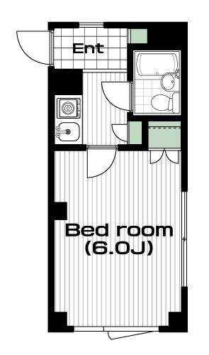 護国寺駅の賃貸 68,000円 間取り図