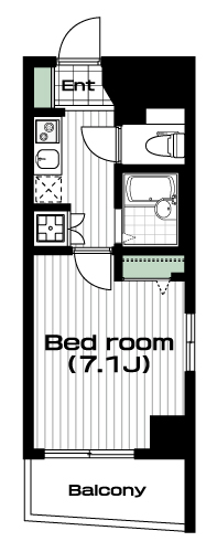 板橋本町駅の賃貸 73,000円 間取り図