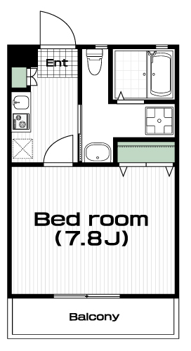 一橋学園駅の賃貸 60,000円 間取り図