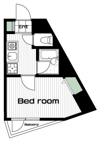 高田馬場駅の賃貸 80,000円 間取り図