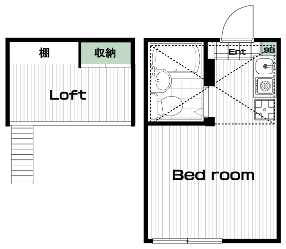 明大前駅の賃貸 69,000円 間取り図