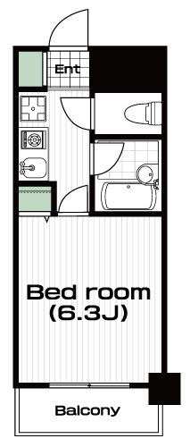 武蔵小金井駅の賃貸 75,000円 間取り図
