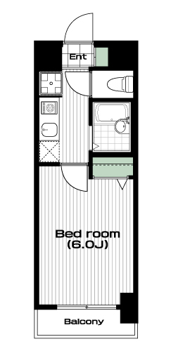 巣鴨駅の賃貸 97,000円 間取り図