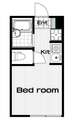 青葉台駅の賃貸 55,000円 間取り図