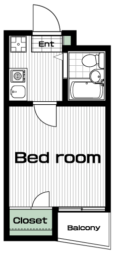 武蔵小金井駅の賃貸 55,000円 間取り図