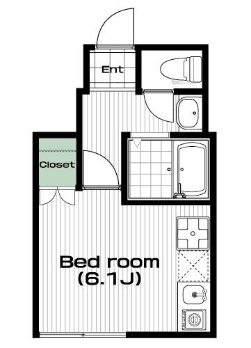 経堂駅の賃貸 70,000円 間取り図