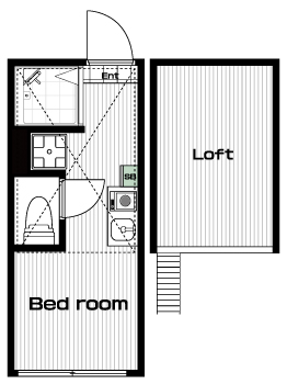 駒沢大学駅の賃貸 65,000円 間取り図