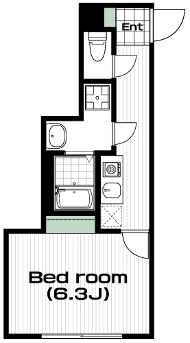 小平駅の賃貸 75,000円 間取り図
