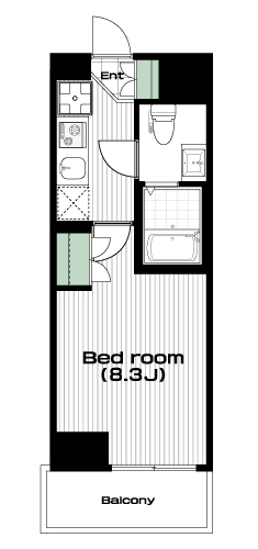江古田駅の賃貸 85,500円 間取り図