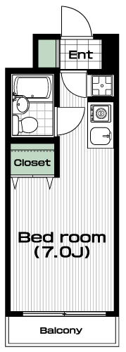 京王堀之内駅の賃貸 50,000円 間取り図