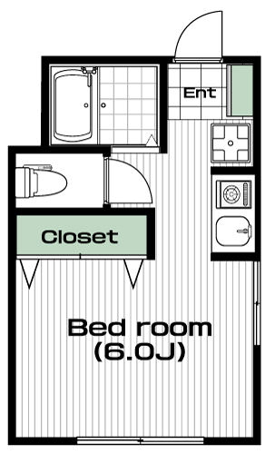 登戸駅の賃貸 55,000円 間取り図
