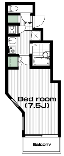 国分寺駅の賃貸 75,500円 間取り図