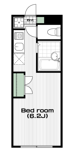 市川駅の賃貸 54,000円 間取り図