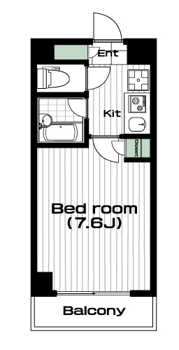 駒場東大前駅の賃貸 88,000円 間取り図
