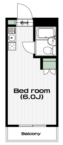 武蔵小金井駅の賃貸 42,000円 間取り図