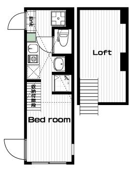 沼部駅の賃貸 72,000円 間取り図