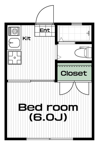 白楽駅の賃貸 50,000円 間取り図