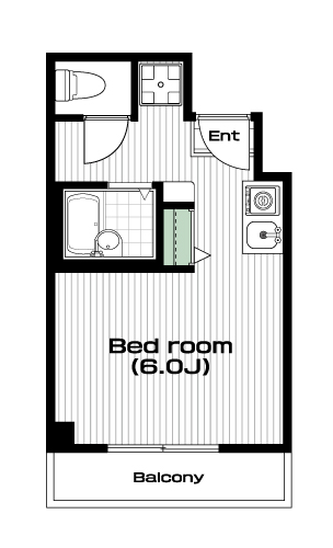 市川駅の賃貸 47,000円 間取り図