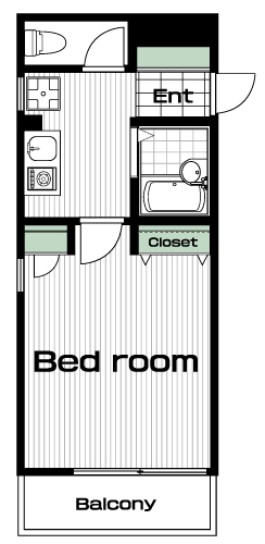 幡ヶ谷駅の賃貸 69,000円 間取り図