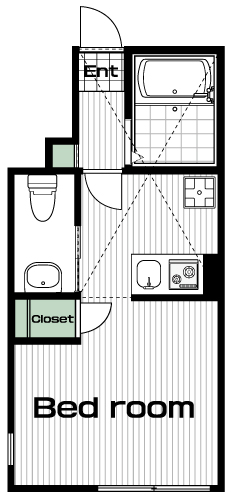 荻窪駅の賃貸 90,000円 間取り図