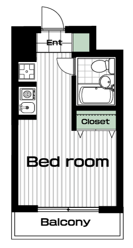 生田駅の賃貸 39,000円 間取り図