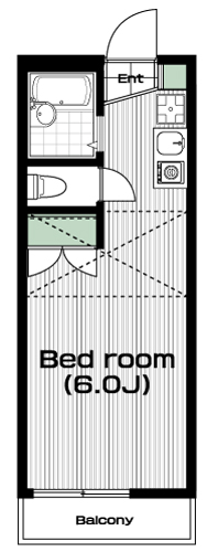 武蔵境駅の賃貸 55,000円 間取り図