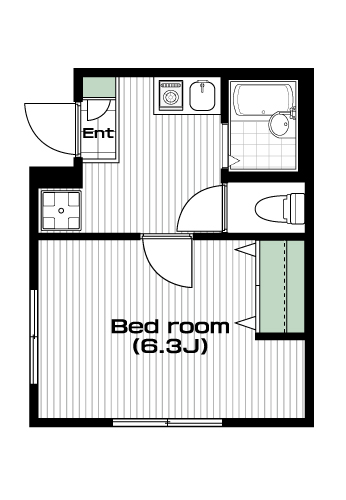 大山駅の賃貸 67,000円 間取り図