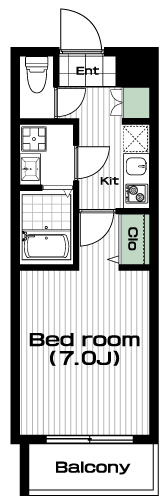 溝の口駅の賃貸 75,000円 間取り図