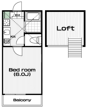 生田駅の賃貸 63,000円 間取り図