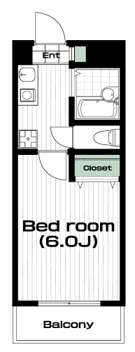 京王堀之内駅の賃貸 59,000円 間取り図