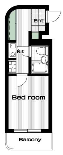 武蔵新城駅の賃貸 49,000円 間取り図