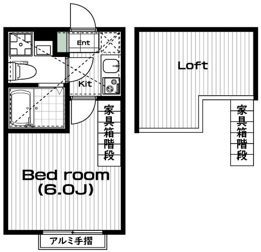 生田駅の賃貸 65,000円 間取り図