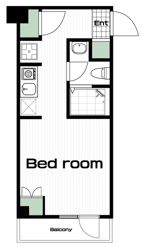三鷹駅の賃貸 66,000円 間取り図