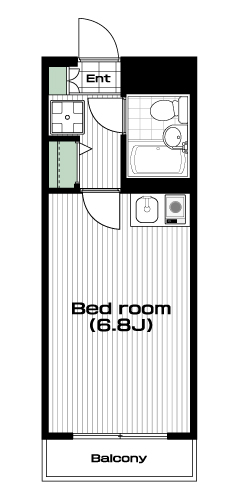 清瀬駅の賃貸 45,000円 間取り図