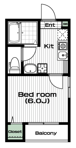 溝の口駅の賃貸 79,000円 間取り図
