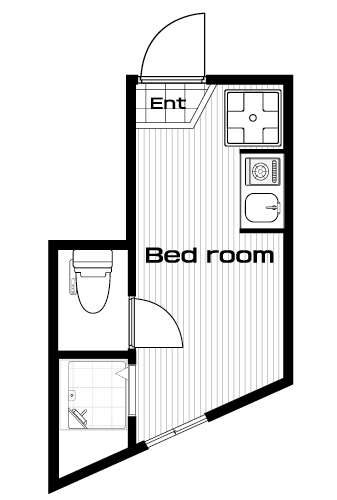三軒茶屋駅の賃貸 57,000円 間取り図
