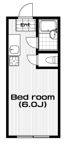 大塚・帝京大学駅の賃貸 40,000円 間取り図