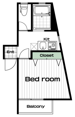 生田駅の賃貸 43,000円 間取り図