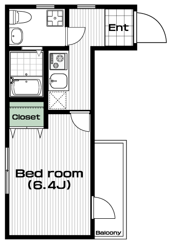 上井草駅の賃貸 77,000円 間取り図