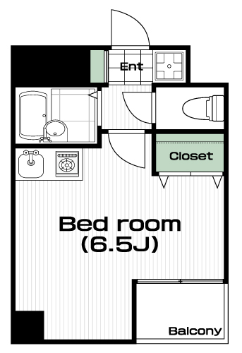 市ケ谷駅の賃貸 75,000円 間取り図