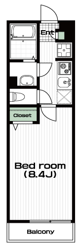 国分寺駅の賃貸 90,000円 間取り図