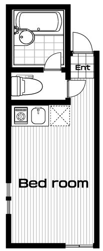 片倉町駅の賃貸 55,000円 間取り図