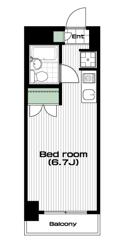 川越駅の賃貸 63,000円 間取り図