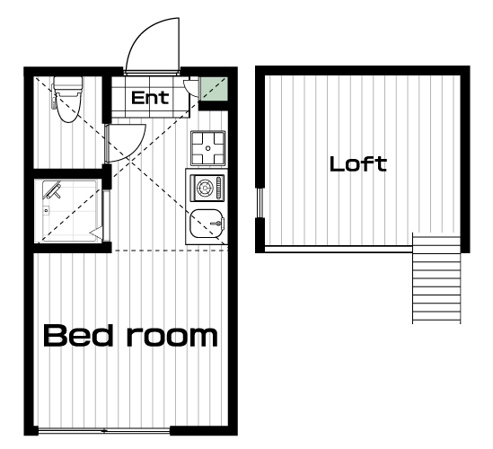 武蔵小杉駅の賃貸 68,000円 間取り図
