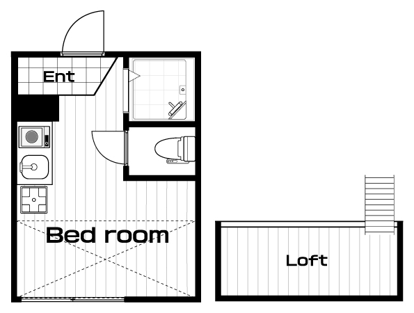 世田谷駅の賃貸 57,000円 間取り図