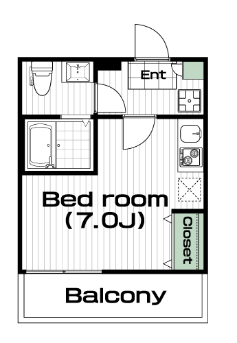 溝の口駅の賃貸 80,000円 間取り図