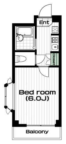 生田駅の賃貸 51,000円 間取り図